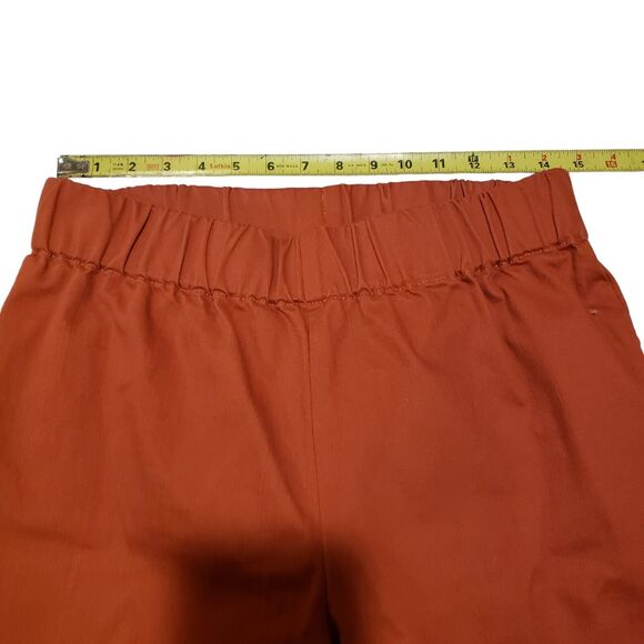 Soft Surroundings Colorful Sz MT Rust Elastic Waist Pull On Snap Ankle Leggings - Picture 3 of 10